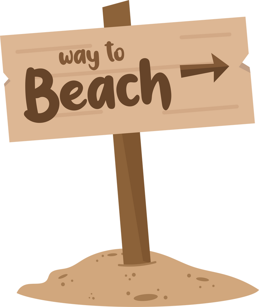 Beach Sign Summer Illustration